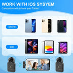 PULUZ Wireless Lavalier Microphone for iPhone / iPad, 8-Pin Receiver and Dual Microphones (Black) - Microphones - British D'sire