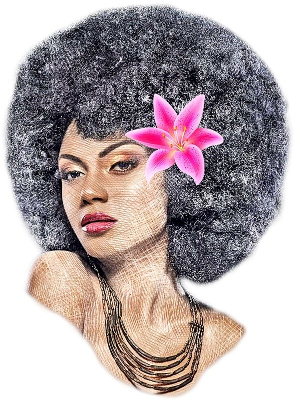 Pure Essence Greetings Afro Glamour Design Personalized Jute Bag - Totes & Shoulder Bags - British D'sire