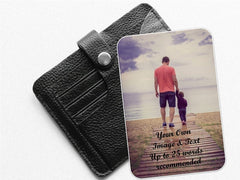 Pure Essence Greetings Aluminium Portrait Personalised Photo Wallet Card - Wallet Cards - British D'sire