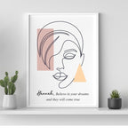 Pure Essence Greetings Believe in Your Dreams Framed Personalised Quote Motivational Wall Art - Housings & Frames - British D'sire