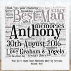 Pure Essence Greetings Best Man Word Art Personalised Ceramic Plaque - Signs & Plaques - British D'sire