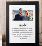 Pure Essence Greetings Brother Photo and Poem Print Personalised Framed - Housings & Frames - British D'sire