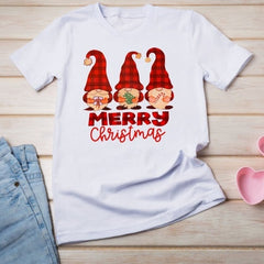 Pure Essence Greetings Christmas Gnomes Personalised Tshirt - Womens T-Shirts & Shirts - British D'sire