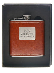 Pure Essence Greetings Dad Personalised Hip Flask - Bottles & Thermos - British D'sire