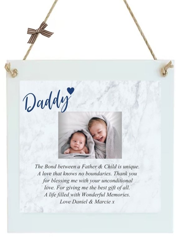 Pure Essence Greetings Dad Personalised Photo Plaque - Signs & Plaques - British D'sire