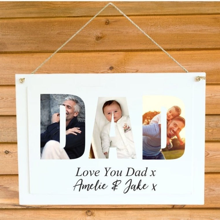 Pure Essence Greetings Dad Photo Collage Hanging Plaque - Signs & Plaques - British D'sire Main image