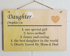 Pure Essence Greetings Definition Personalised Wood Plaque - Signs & Plaques - British D'sire