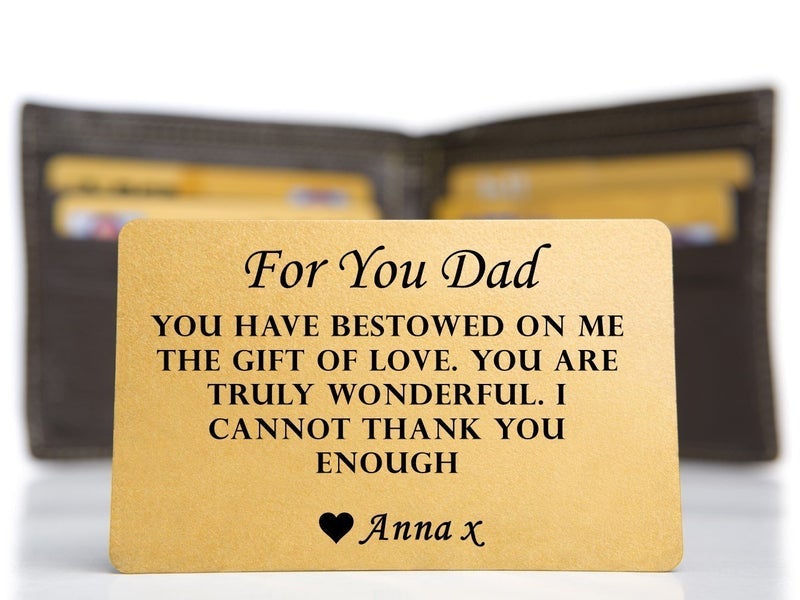 Pure Essence Greetings For You Dad Personalised Dad Wallet Card - Wallet Cards - British D'sire
