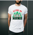 Pure Essence Greetings Jingle On Personalised Christmas Tshirt - Mens Fashion - British D'sire