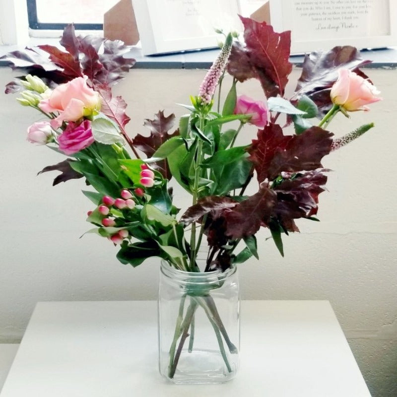 Pure Essence Greetings Letterbox Flowers With Personalised Metal Card - Gift Bags & Boxes - British D'sire Main image