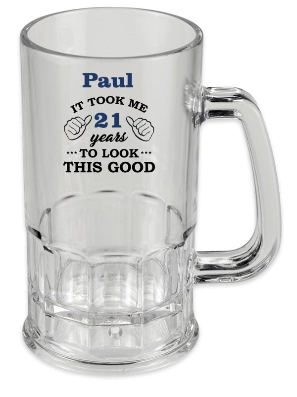 Pure Essence Greetings Look Good Personalised Beer Glass - Glasswares & Drinkwares - British D'sire Main image