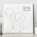 Pure Essence Greetings Minimalistic Father and Child One Line Drawing Personalised Ceramic Plaque - Signs & Plaques - British D'sire