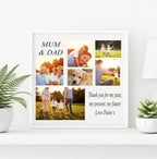 Pure Essence Greetings Mum Dad Framed Personalised Photo Collage 6 Images - Housings & Frames - British D'sire