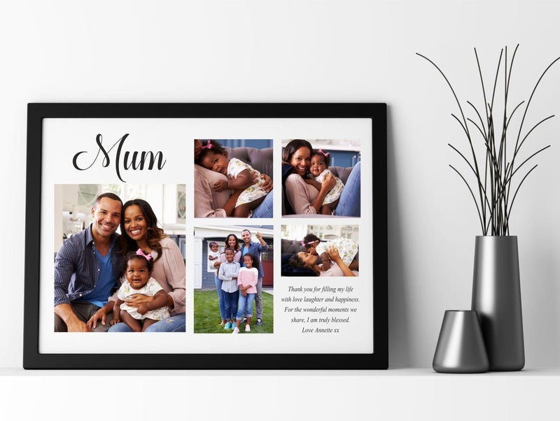 Pure Essence Greetings Mum Personalised Photo Collage 5 Images - British D'sire Main image