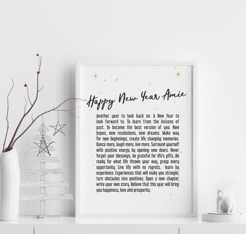 Pure Essence Greetings New Year Inspirational Personalised Poem - Housings & Frames - British D'sire Main image