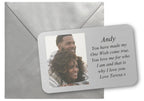 Pure Essence Greetings One Wish Personalised Love Photo Wallet Card - Wallet Cards - British D'sire