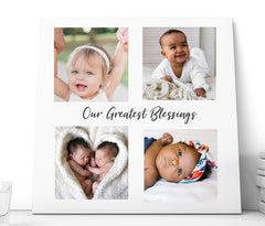 Pure Essence Greetings Our Greatest Blessings Personalised 4 Photo Ceramic Plaque - Signs & Plaques - British D'sire