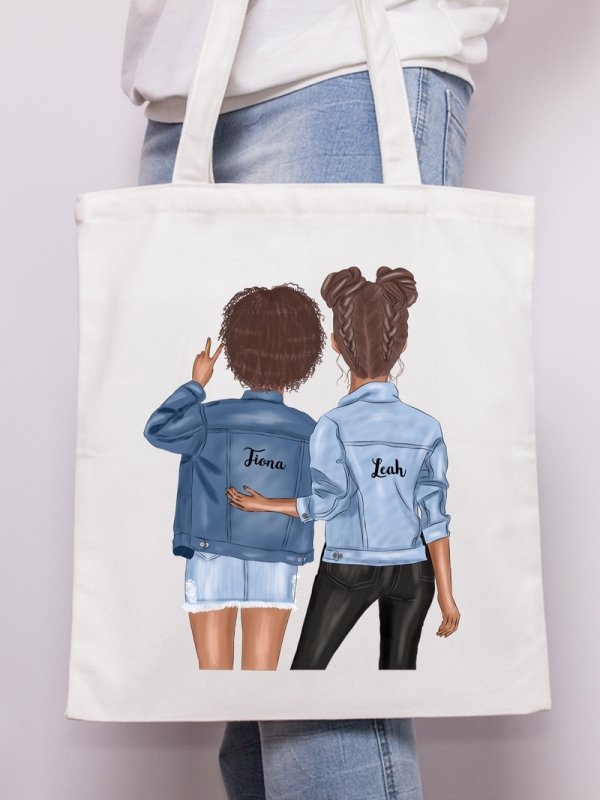 Pure Essence Greetings Personalised Canvas Bag for a Friend - Totes & Shoulder Bags - British D'sire