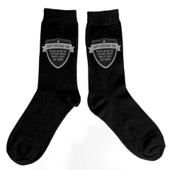 Pure Essence Greetings Personalised Classic Shield Men's Socks - Mens Socks - British D'sire