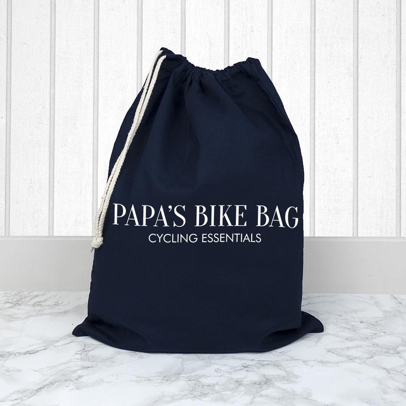 Pure Essence Greetings Personalised Cotton Navy Gym Bag - Mens Backpacks - British D'sire