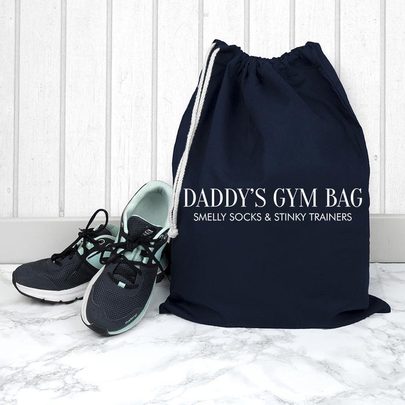 Pure Essence Greetings Personalised Cotton Navy Gym Bag - Mens Backpacks - British D'sire