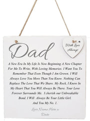 Pure Essence Greetings Personalised Father of the Bride Plaque - Signs & Plaques - British D'sire