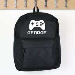 Pure Essence Greetings Personalised Gaming Backpack (Black) - Stylish Backpacks - British D'sire