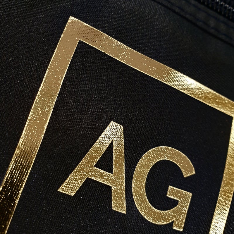 Pure Essence Greetings Personalised Gold Initials Black Wash Bag - Mens Backpacks - British D'sire