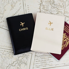 Pure Essence Greetings Personalised Gold Name Passport Holders Set - Passport Covers - British D'sire