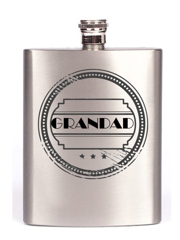 Pure Essence Greetings Personalised Grandad Hip Flask - Bottles & Thermos - British D'sire