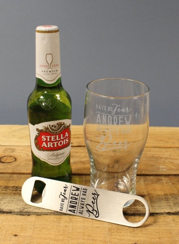 Pure Essence Greetings Personalised Have No Fear Stella Gift Set - Gift Glass Items - British D'sire