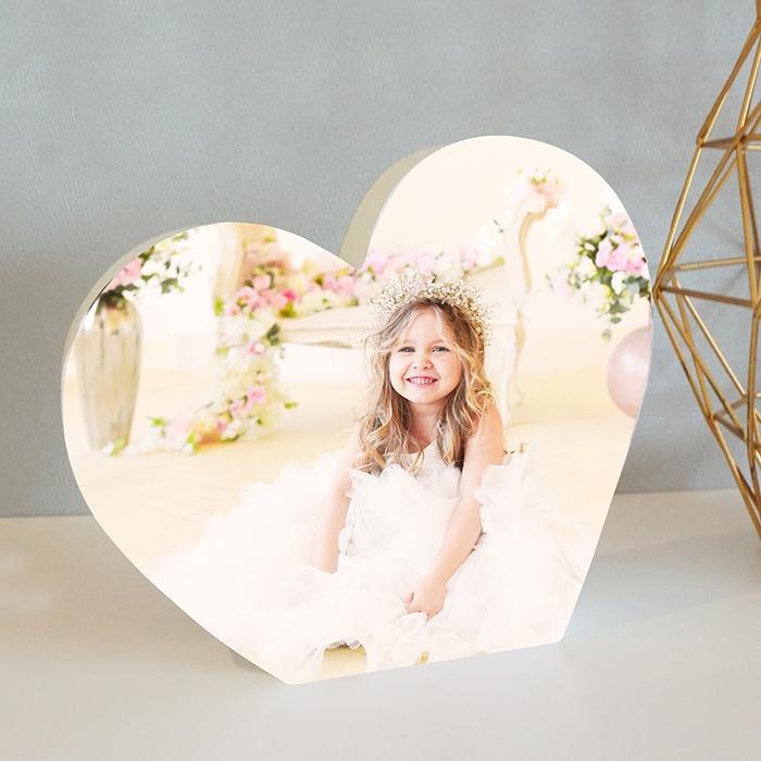 Pure Essence Greetings Personalised Heart Photo Block - Signs & Plaques - British D'sire