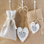 Pure Essence Greetings Personalised Heart Wood Wedding Favour Tag - Signs & Plaques - British D'sire