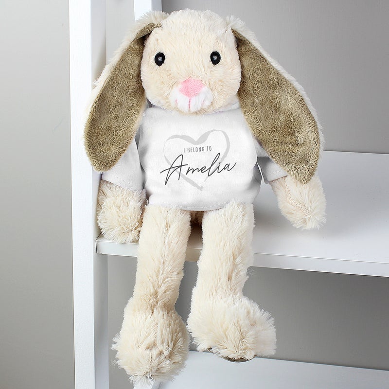Pure Essence Greetings Personalised 'I Belong To' Bunny Rabbit - Stuffed & Plush Animals - British D'sire