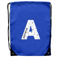 Pure Essence Greetings Personalised Initial Kit Bag (Blue) - Stylish Backpacks - British D'sire