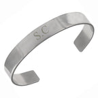 Pure Essence Greetings Personalised Initial Stainless Steel Bangle - Bracelets & Bangles - British D'sire