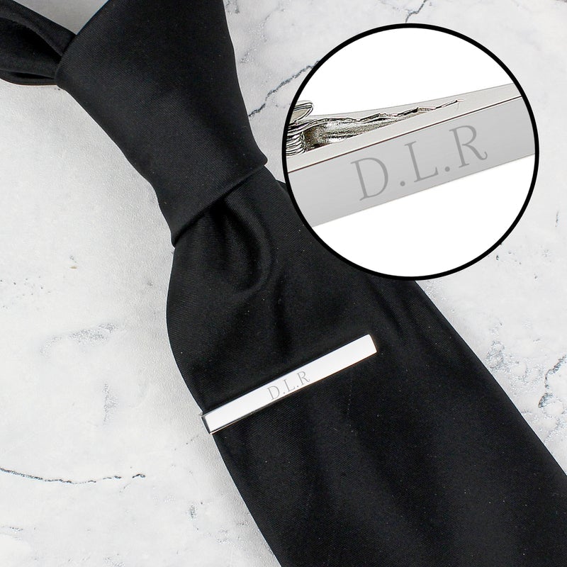 Pure Essence Greetings Personalised Initials Tie Clip - Mens Fashion - British D'sire Main image