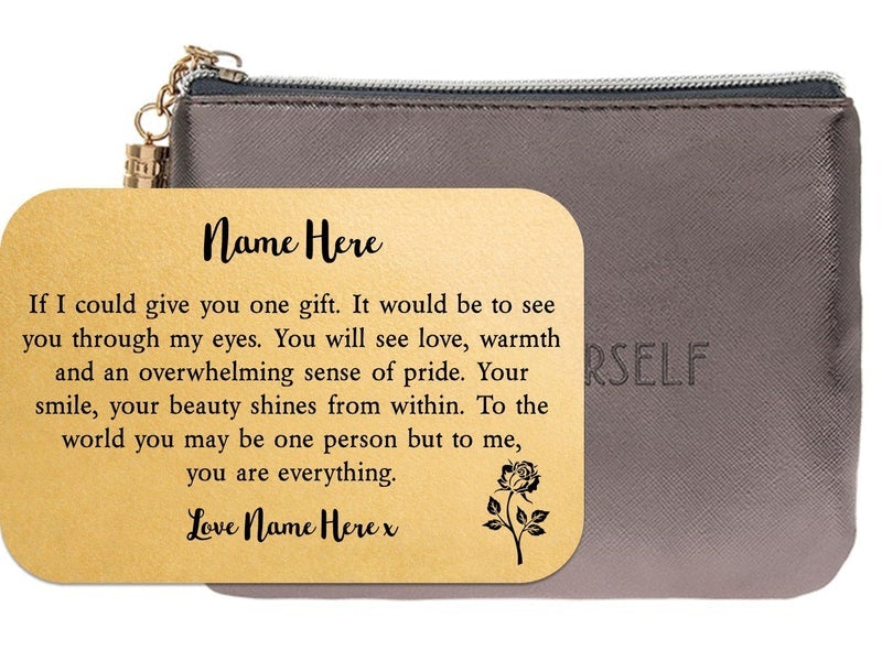 Pure Essence Greetings Personalised Keepsake Wallet Card for Daughter - Wallet Cards - British D'sire