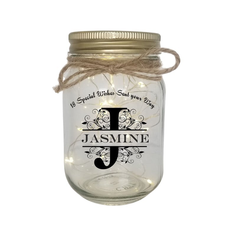 Pure Essence Greetings Personalised LED Candle Jar Light for Birthday - Candles & Lanterns - British D'sire