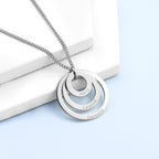Pure Essence Greetings Personalised Love Necklace of Rings - Necklaces & Pendants - British D'sire