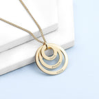 Pure Essence Greetings Personalised Love Necklace of Rings - Necklaces & Pendants - British D'sire