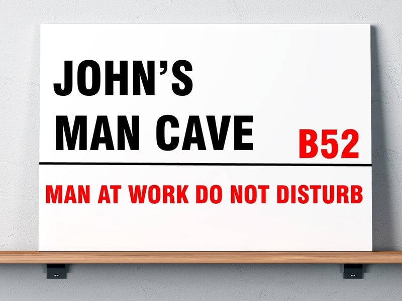 Pure Essence Greetings Personalised Man Cave Street Sign Design Plaque - Signs & Plaques - British D'sire