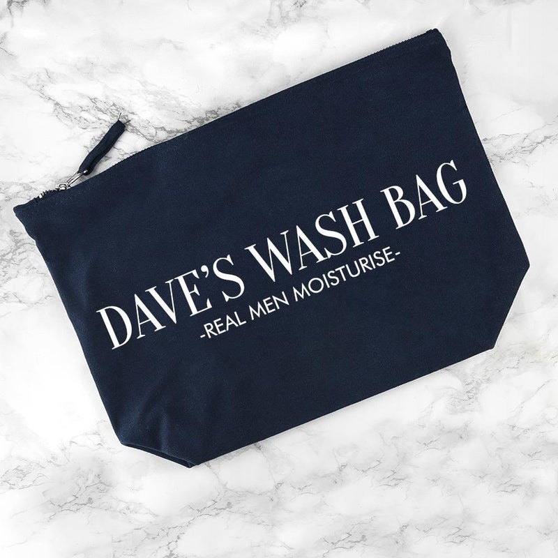 Pure Essence Greetings Personalised Men's Navy Wash Bag - Mens Backpacks - British D'sire Main image