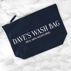 Pure Essence Greetings Personalised Men's Navy Wash Bag - Mens Backpacks - British D'sire