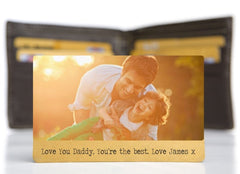 Pure Essence Greetings Personalised Metal Photo Wallet Card - Wallet Cards - British D'sire