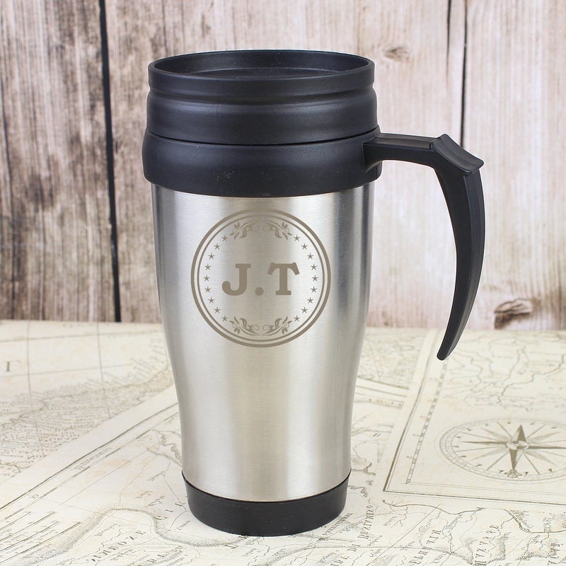 Pure Essence Greetings Personalised Monogram Travel Mug - Glasswares & Drinkwares - British D'sire