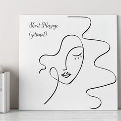 Pure Essence Greetings Personalised One Line Drawing Ceramic Plaque - Signs & Plaques - British D'sire