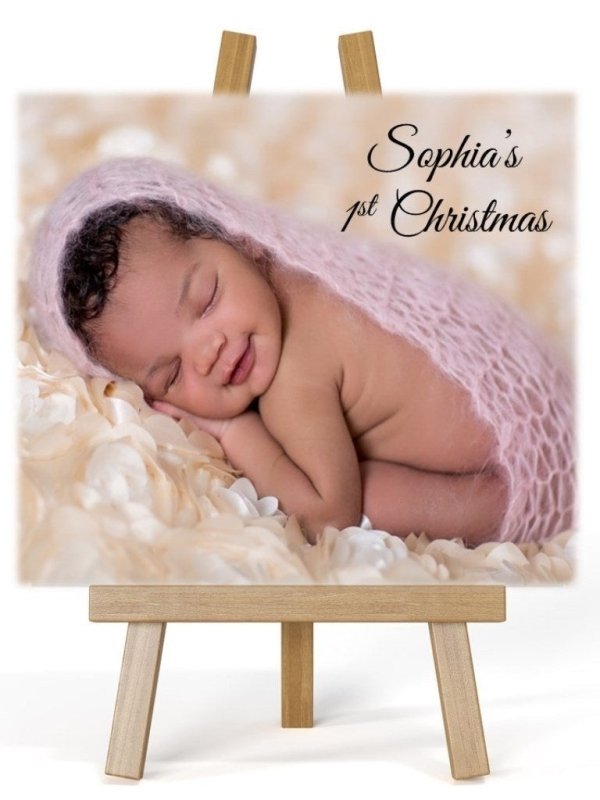 Pure Essence Greetings Personalised Photo Easel Plaque - Signs & Plaques - British D'sire Main image