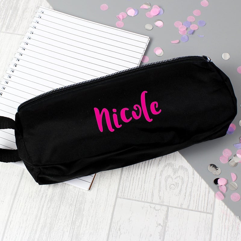 Pure Essence Greetings Personalised Pink Name Pencil Case - Learning & Education - British D'sire Main image
