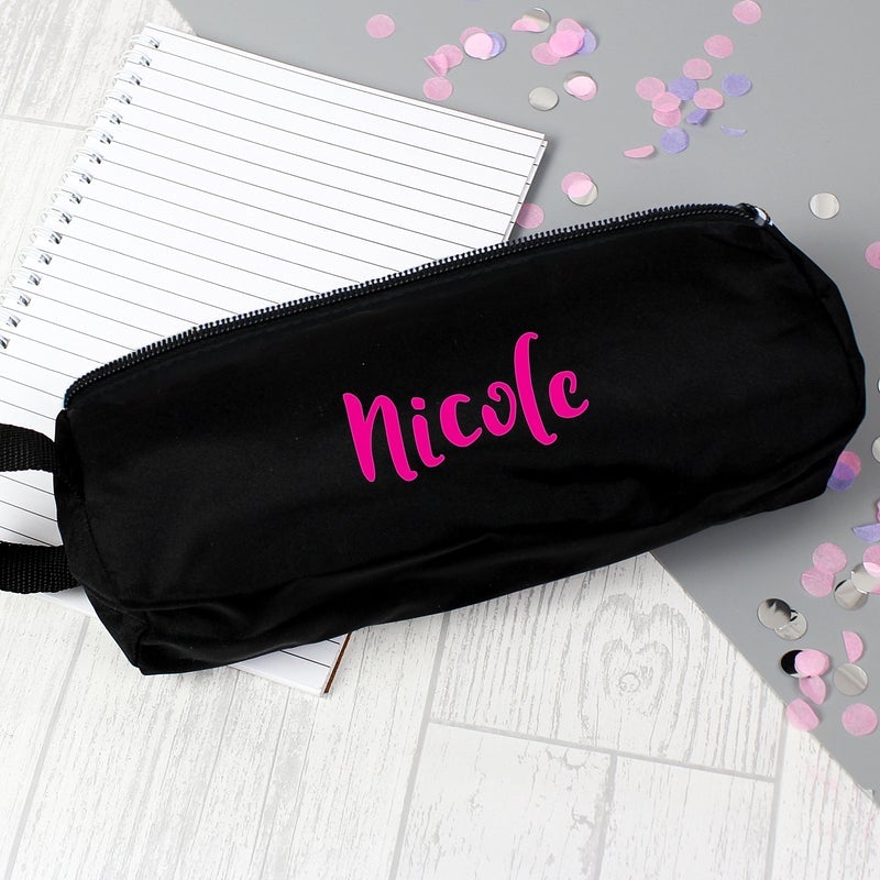 Pure Essence Greetings Personalised Pink Name Pencil Case - Learning & Education - British D'sire